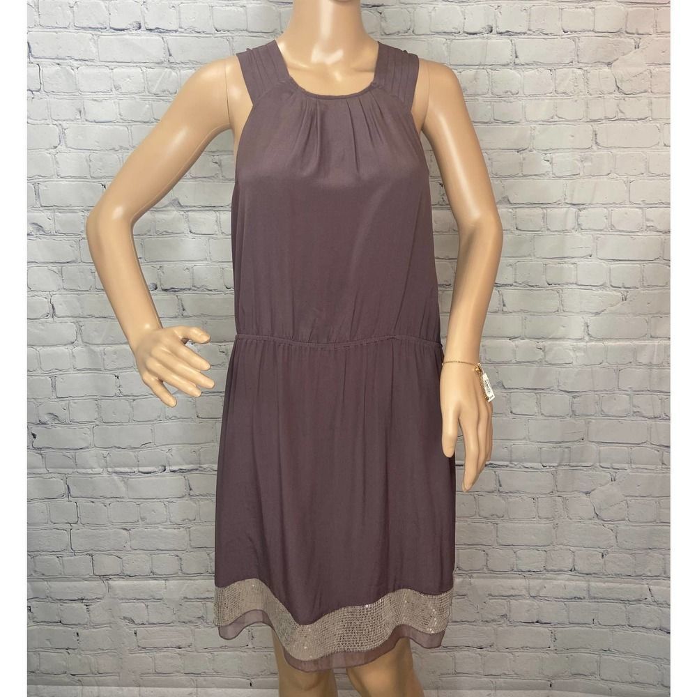 Trinity Size S 100% Silk Purple Dress 